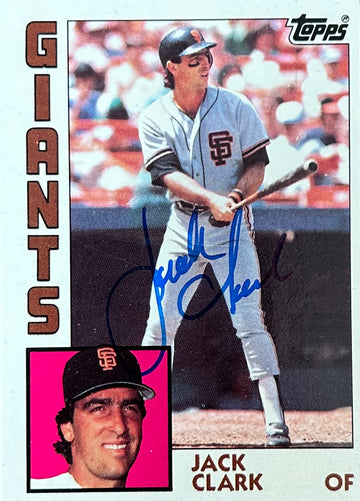Jack Clark Autographed Baseball Card 1984 Topps