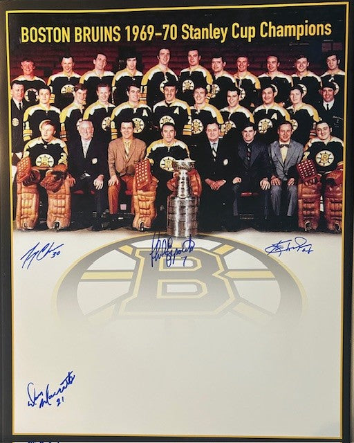 1969-70 Boston Bruins Stanley Cup Championship Team Autographed 16x20 Photo - 02