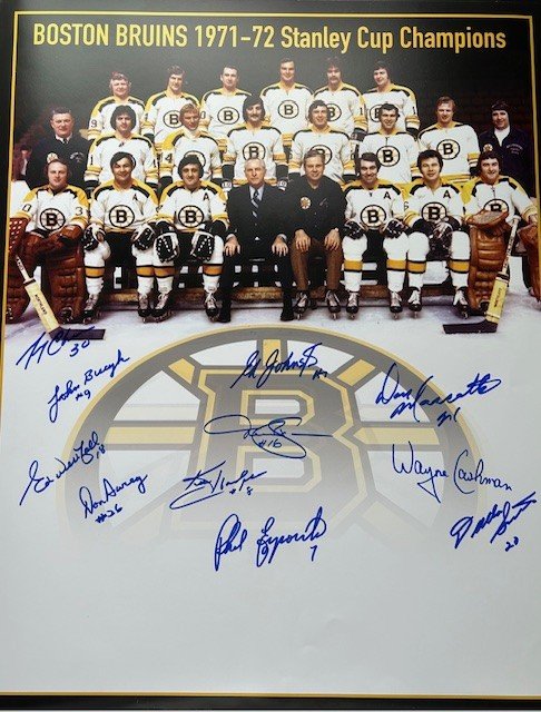 1971-72 Bruins Stanley Cup Champions Team Autographed 16x20 Photo