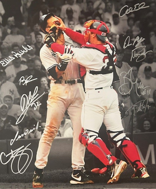 2004 Red Sox Yankees Fight Autographed 16x20 Photo - 01 – Sure