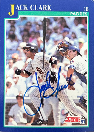 Jack Clark Autographed Baseball Card 1991 Score