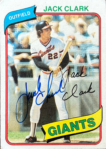 Jack Clark Autographed Baseball Card 1980 Topps