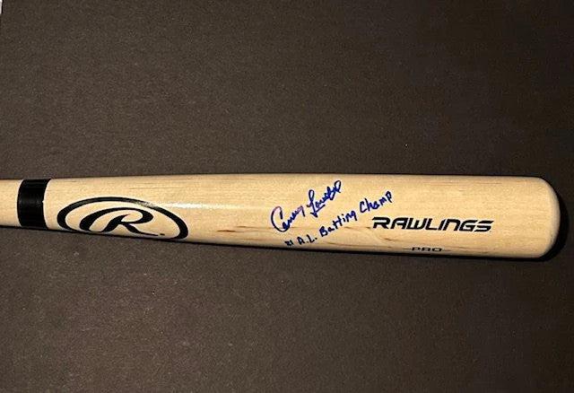 Carney Lansford Autographed Bat - 01