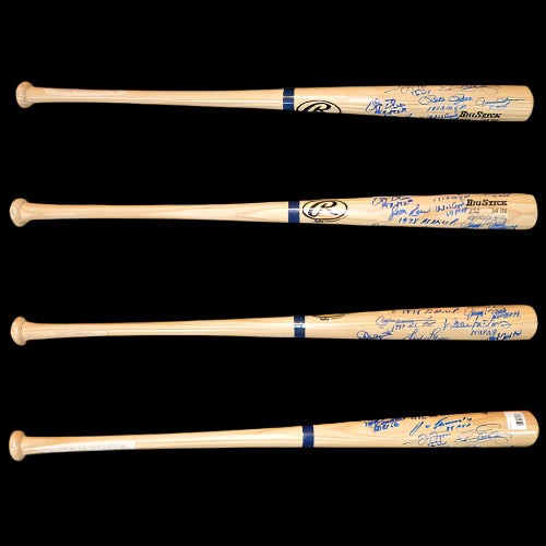 MLB MVP Autographed Rawlings Big Stick Bat w/Inscriptions - 01