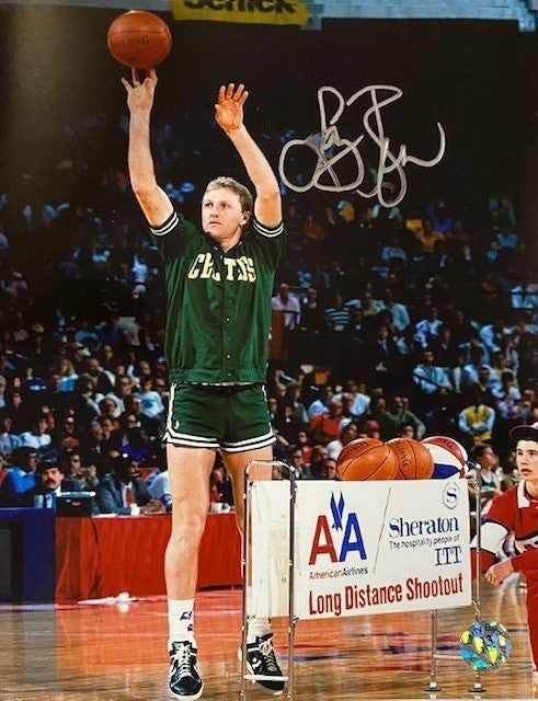 Larry Bird Autographed 3-Point Contest All Star Game Shooting 8x10 Photo