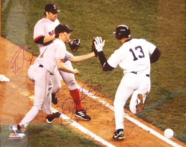 Bronson Arroyo and Doug Mientkiewicz Autographed 16x20 Photo - 04