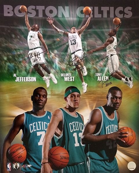 Celtics Rookies Autographed 16x20 Photo - 04