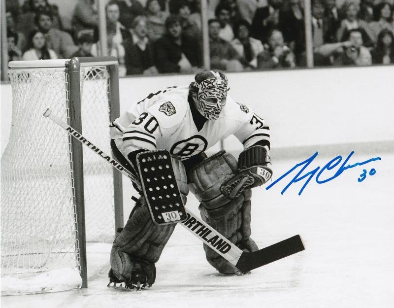 Gerry Cheevers Autographed 16x20 Photo - 13