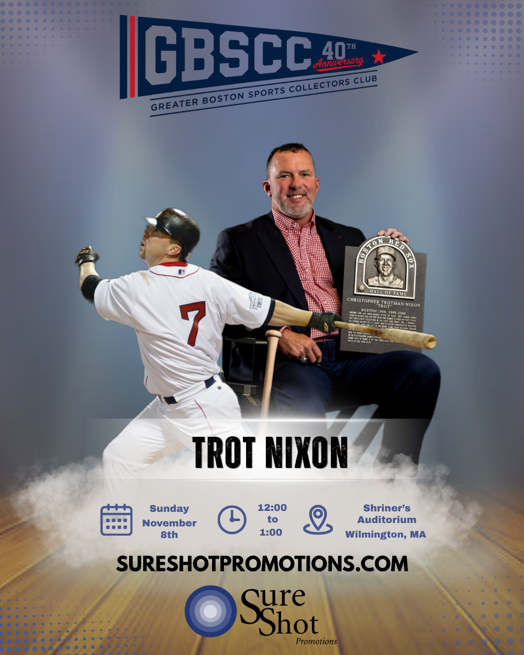 Trot Nixon Public Autograph Signing: SUNDAY 11/8/2026