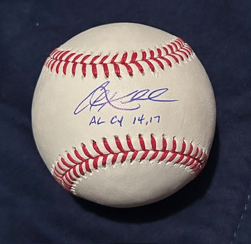 Corey Kluber signed AL Cy Young Baseball
