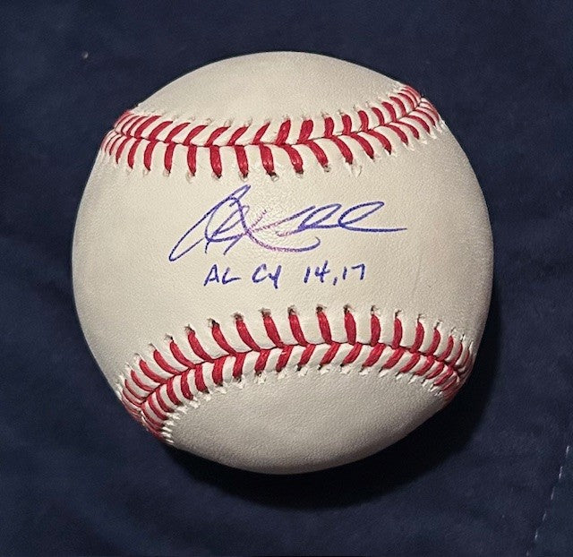 Corey Kluber signed AL Cy Young Baseball