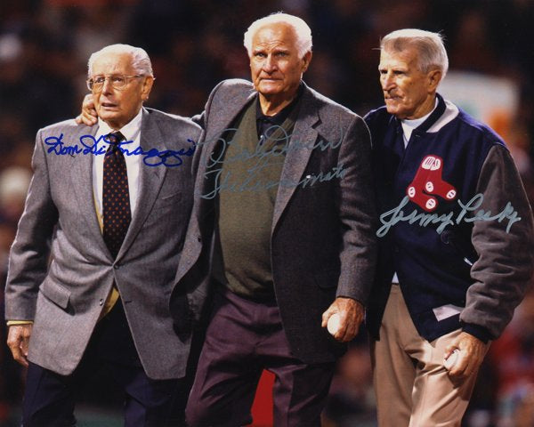Dom Dimaggio-Bobby Doerr-Johnny  Pesky Autographed 8x10 Photo