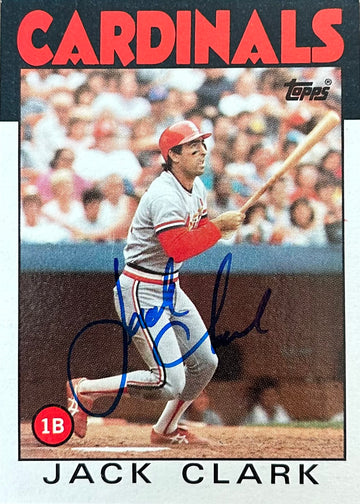 Jack Clark Autographed Baseball Card 1986 Topps
