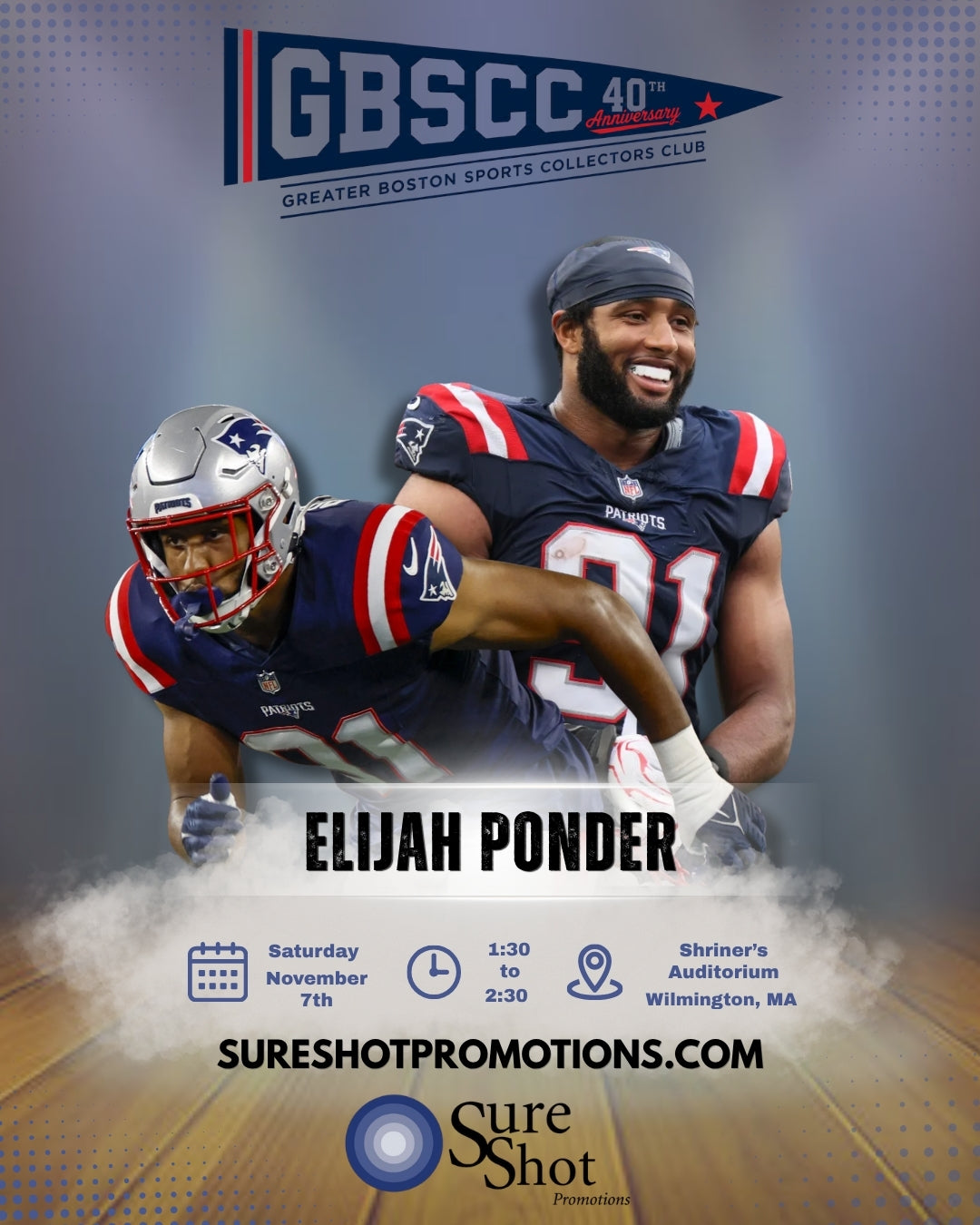 Elijah Ponder Public Autograph Signing: SATURDAY 11/7/2026