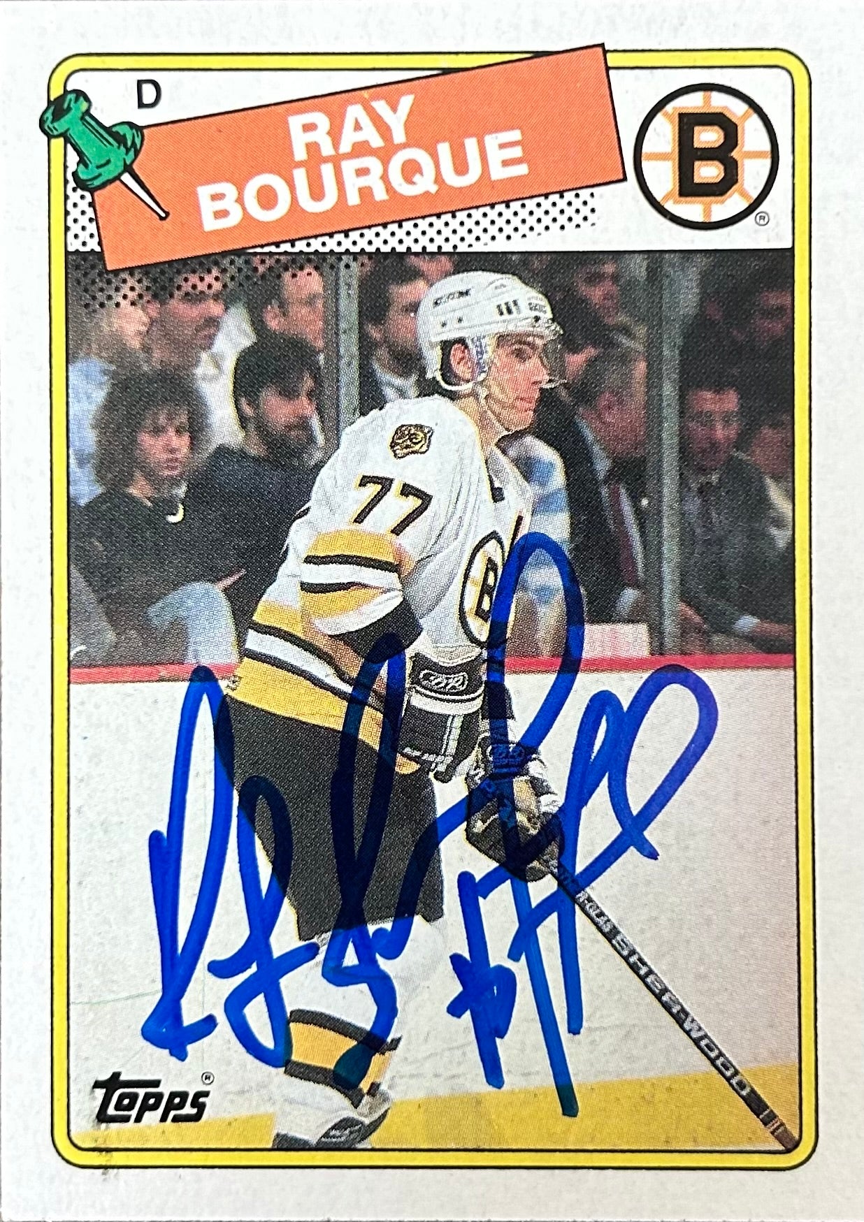 Ray Bourque Autographed Card 1988 Topps