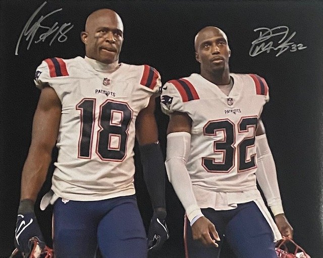McCourty-Slater Autographed 16x20 Photo 02