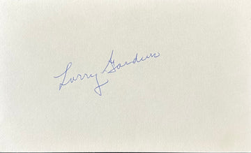 Larry Gardner Autographed Index Card 02