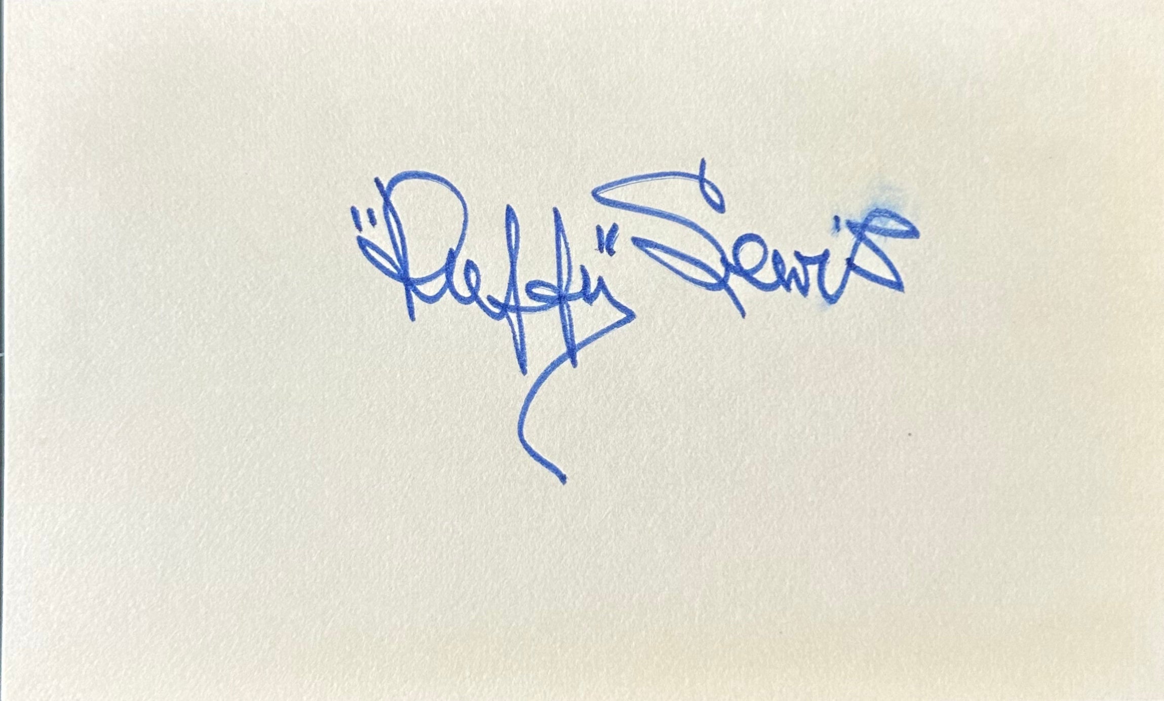 Duffy Lewis Autographed Index Card 06