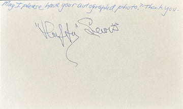 Duffy Lewis Autographed Index Card 02
