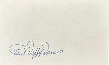 Paul "Daffy" Dean Autographed Index Card 04