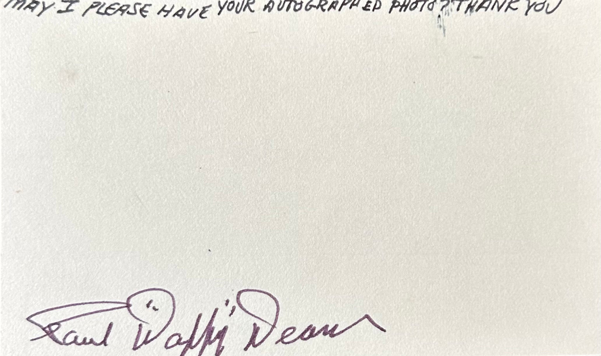 Paul "Daffy" Dean Autographed Index Card 03