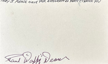 Paul "Daffy" Dean Autographed Index Card 03