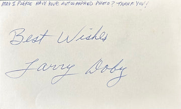 Larry Doby Autographed Index Card