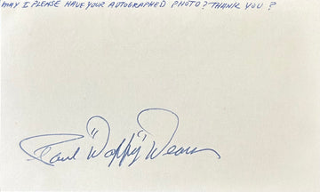 Paul "Daffy" Dean Autographed Index Card 02