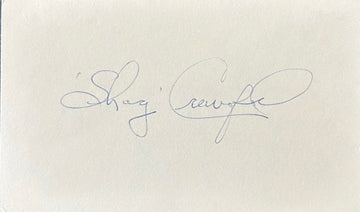 Shag Crawford Autographed Index Card