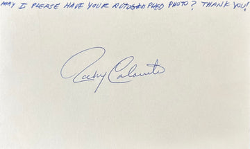 Rocky Colavito Autographed Index Card 04