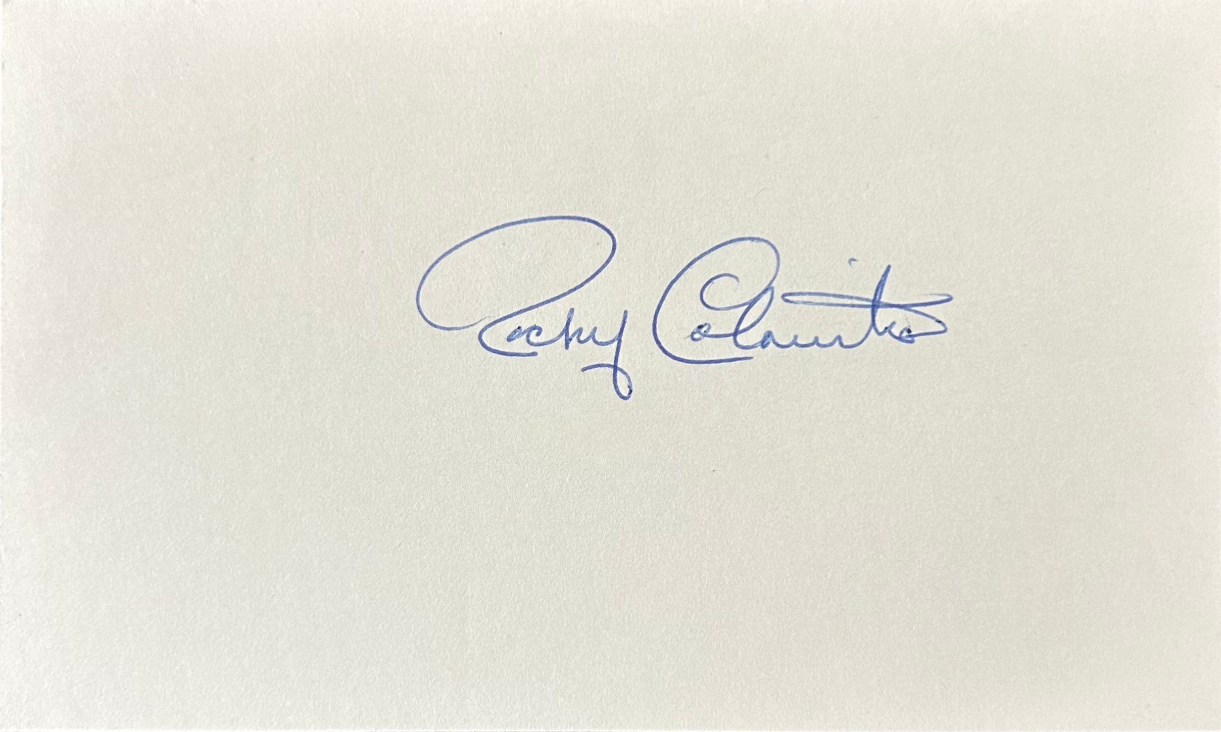 Rocky Colavito Autographed Index Card 03