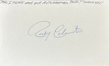 Rocky Colavito Autographed Index Card 02