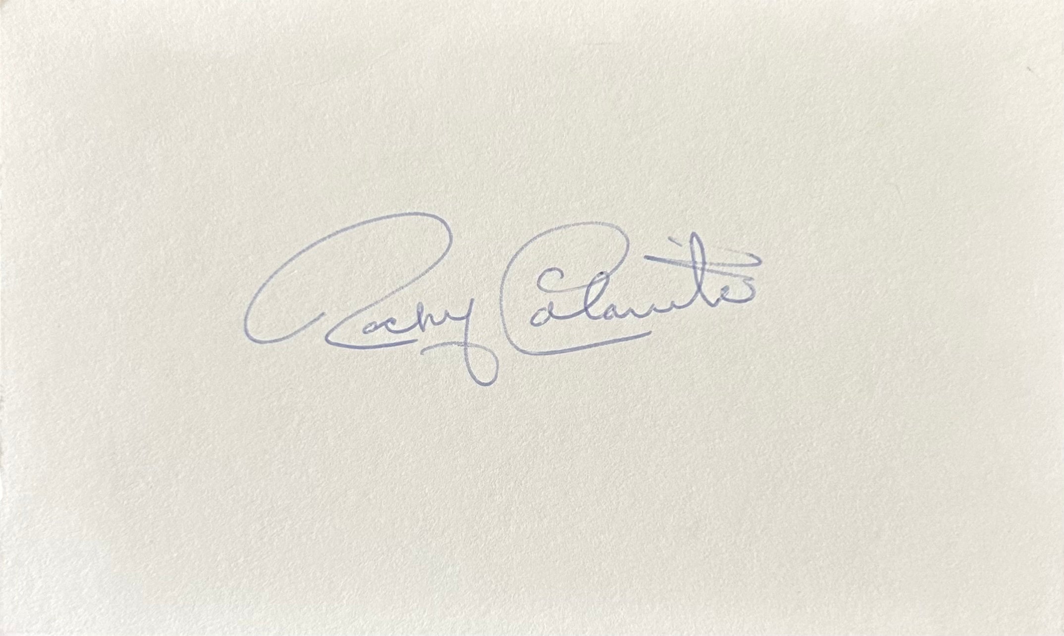 Rocky Colavito Autographed Index Card 01
