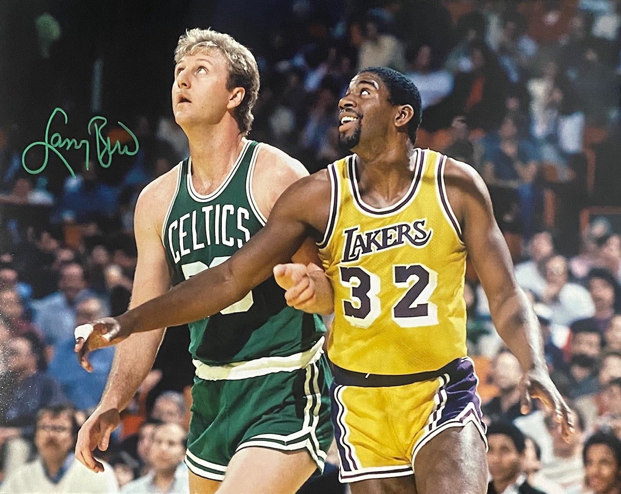 Larry Bird Autographed Retirement Ceremony 16x20 Photo- 08