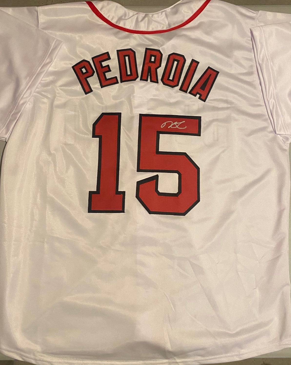 Dustin Pedroia Autographed Jersey- 01