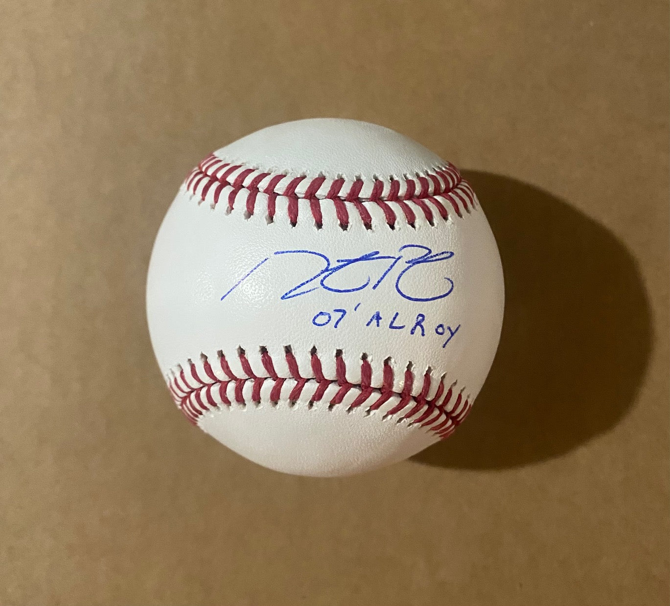 Dustin Pedroia Autographed Baseball- 02