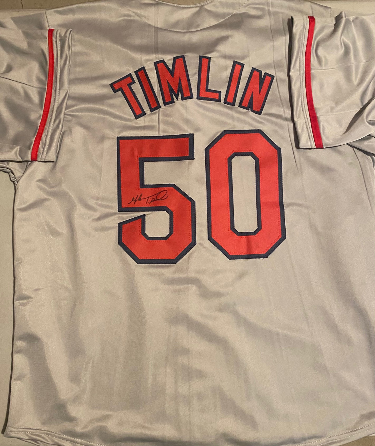 Mike Timlin Autographed Jersey- 02