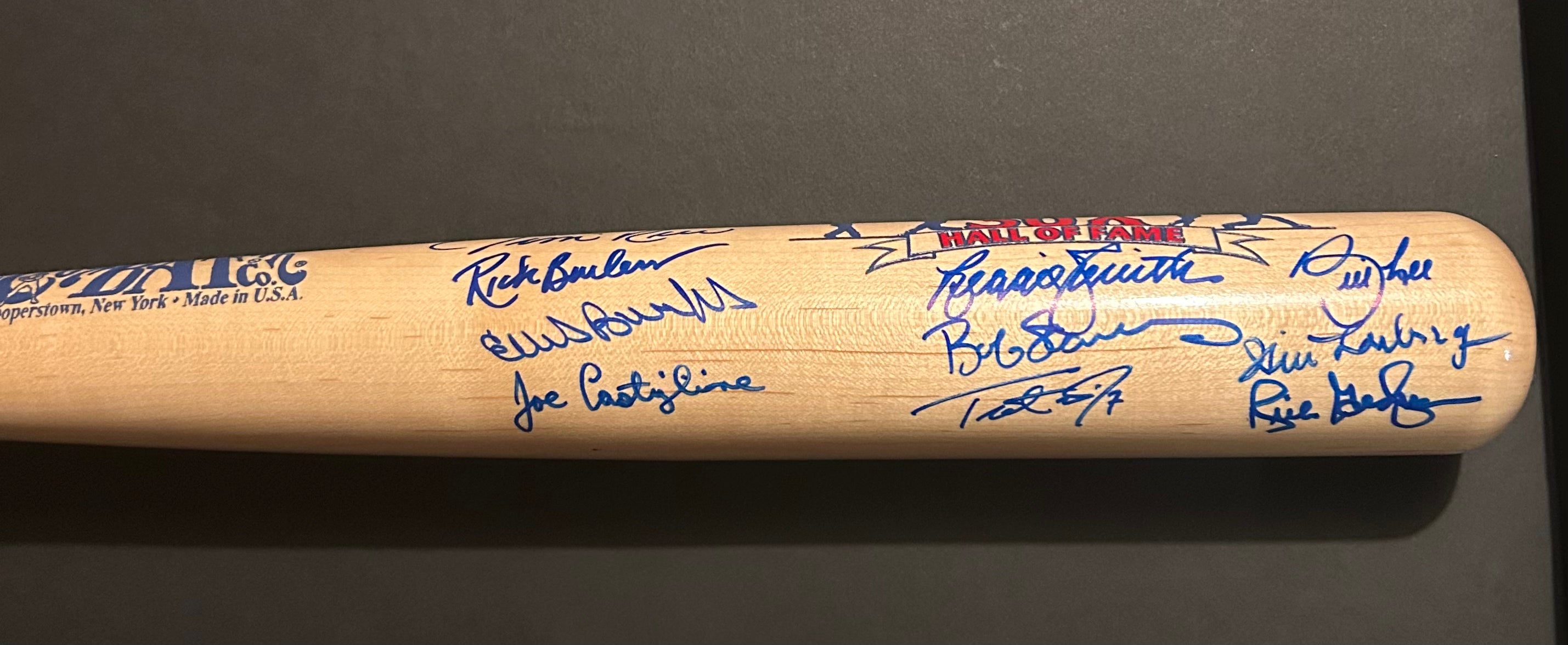 Red Sox Hall Of Fame Legends Autographed Cooperstown Baseball Bat
