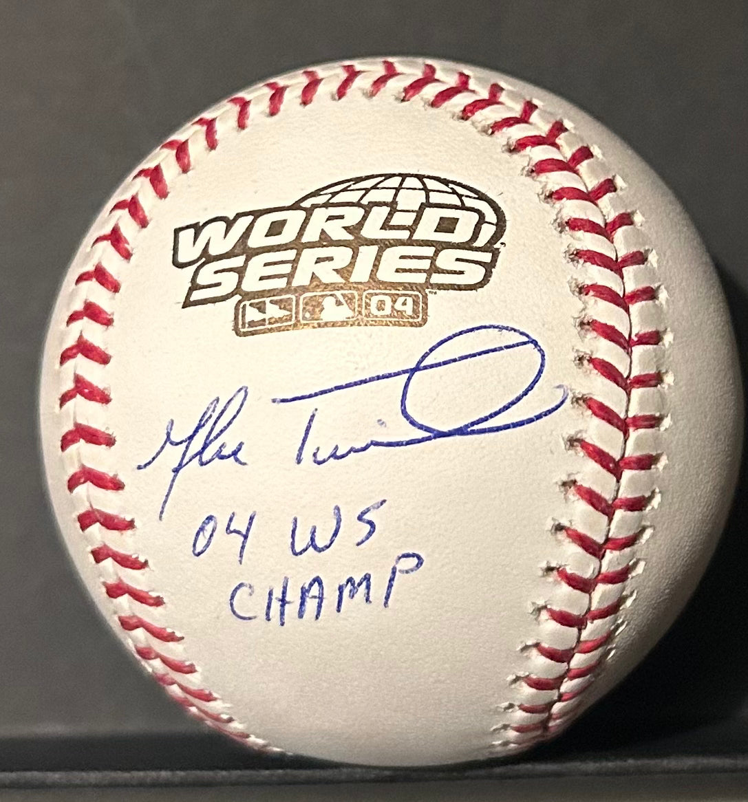 Mike Timlin Autographed 2004 World Series Baseball - 02