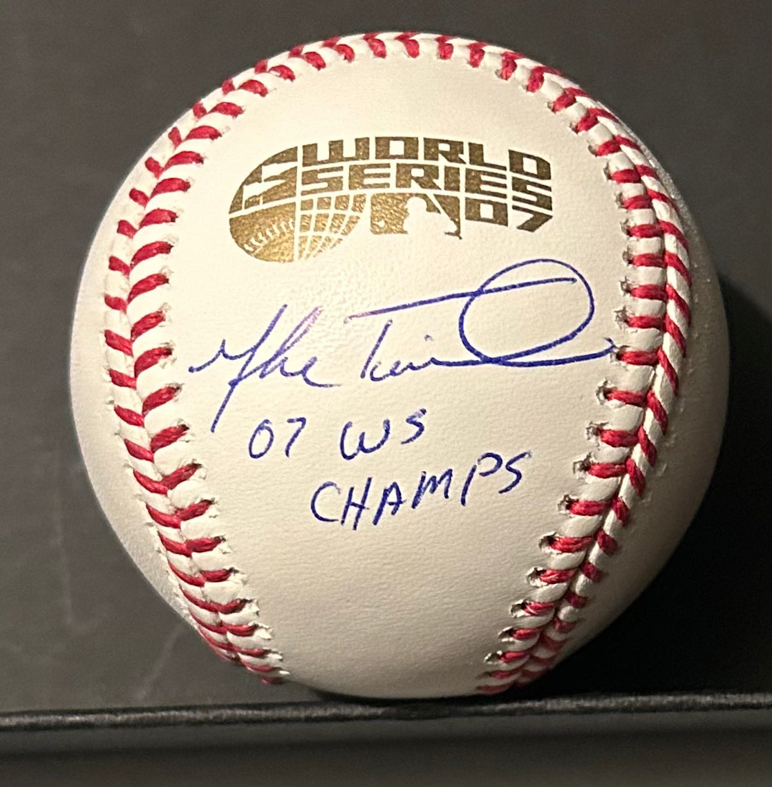 Mike Timlin Autographed 2007 World Series Baseball - 03