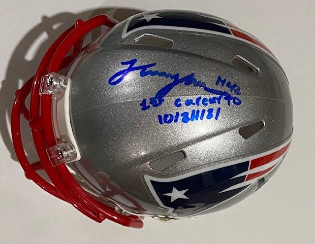 J.J. Taylor Autographed Mini Helmet