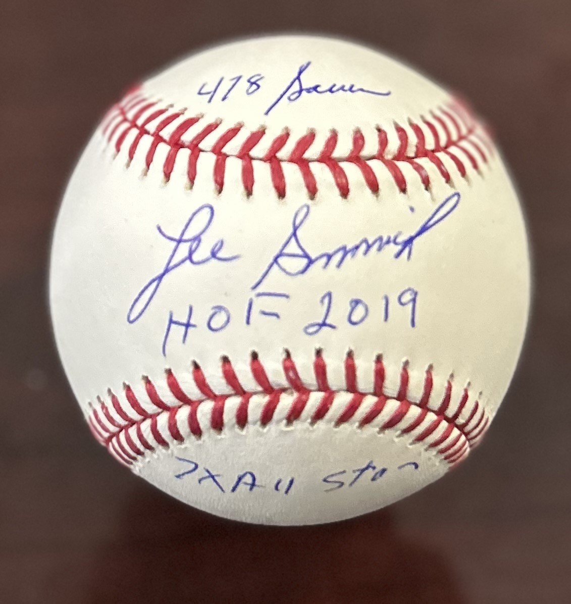 Lee Smith Autographed Baseball - 03