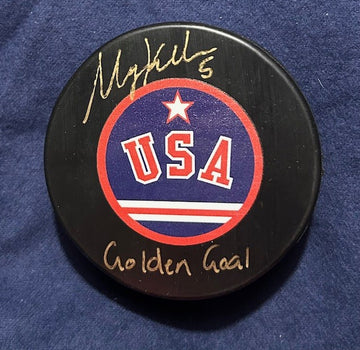 Megan Keller signed USA Puck
