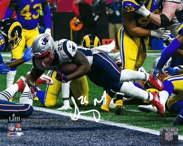 Sony Michel Autographed 8x10 Photo