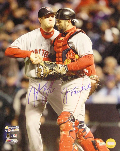 Jonathan Papelbon and Jason Varitek Autographed 16x20 Photo