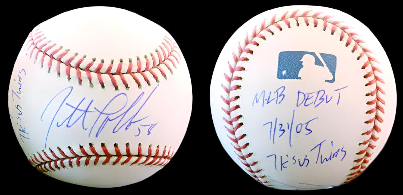 Jonathan Papelbon Autographed Baseball w/MLB Debut Inscription
