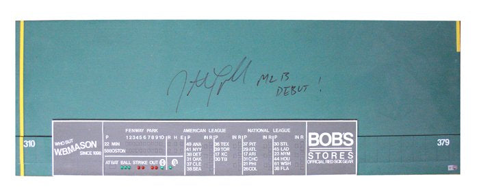 Jonathan Papelbon Autographed Green Monster Replica Wall