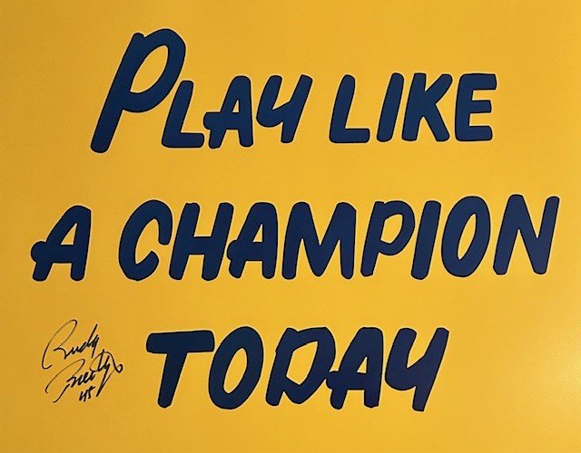 Rudy Ruettiger Autographed 16x20 Photo - 05