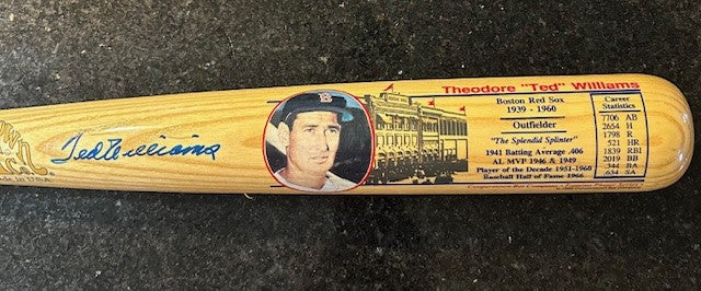 Ted Williams Autographed Player Series Bat - 01
