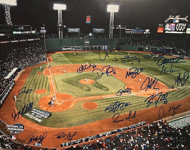 2004 World series Game 1 signed 16x20